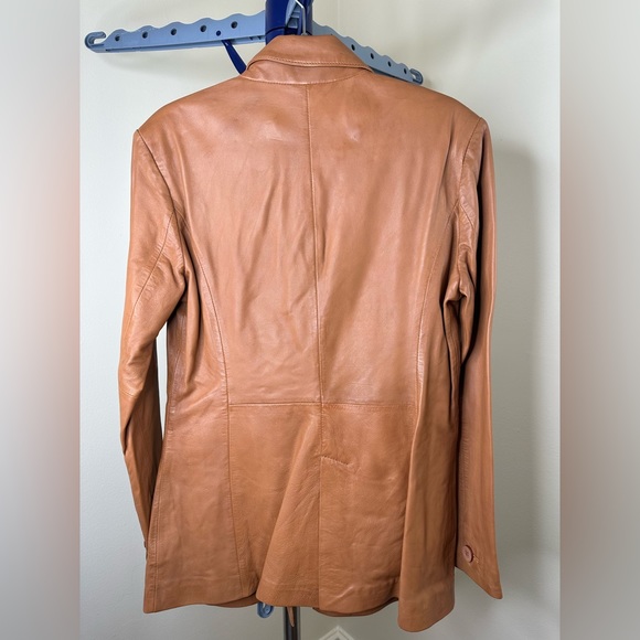 BOD & CHRISTENSEN LAMB LEATHER JACKET, COGNAC COLOR. - Picture 3 of 13